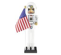 Clever Creations Astronaut 14 Inch Traditional Wooden Nutcracker, Festive Christmas Décor for Shelves and Tables