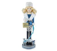 Clever Creations Blue Female Shopper 14 Inch Traditional Wooden Nutcracker, Festive Christmas Décor for Shelves and Tables