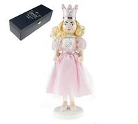 Clever Creations Platinum 14 Inch Wooden Christmas Nutcracker Figurine, Limited Edition Traditional Holiday Décor for Shelves and Tables, Sugar Plum Fairy
