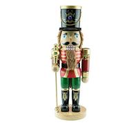 Clever Creations Traditional Wooden Nutcracker - Fully Functional Nutcracker that Actually Cracks Nuts - Festive Christmas Decor - 17 Inches Tall - Perfect Holiday Decoration for Shelves and Tables