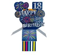 Clever Cube 18th Birthday for Him Boom-Tastic Fun! Birthday Pop Up Greeting Card CU028.B