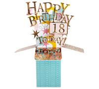Clever Cube 18th Birthday Party-Perfect Popper! Birthday Pop Up Greeting Card CU003.A