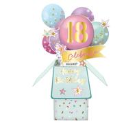 Clever Cube 18th Birthday Sweet 18 Surprise! Birthday Pop Up Greeting Card CU002.B