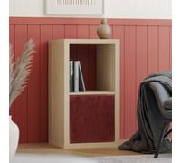 Clever Cube 2 Compartment Storage Unit Light Oak