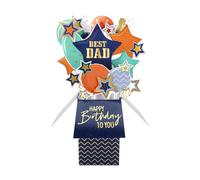 Clever Cube Best Dad Dad-Tastic Party! Birthday Pop Up Greeting Card CU005.C