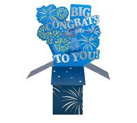 Clever Cube Big Congrats Boomtastic Fun! Pop Up Greeting Card CU008.B