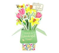 Clever Cube Easter Wishes Buzzing Blooms Pop Up Easter Greeting Card ECU001