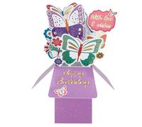 Clever Cube for Her Butterfly Bonanza! Birthday Pop Up Greeting Card CU001