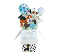 Clever Cube Happy Birthday Pawty Pups Birthday Pop Up Greeting Card CU022
