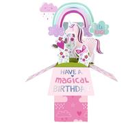 Clever Cube Have A Magical Day Rainbow Wishes Birthday Pop Up Greeting Card CU027