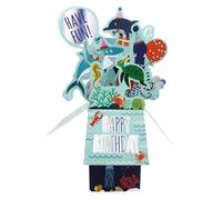 Clever Cube Have Fun Shell-abrate Octo-Party! Birthday Pop Up Greeting Card CU026