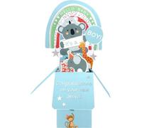 Clever Cube It's A Boy Wildly Adorable Arrival! New Baby Pop Up Greeting Card CU019