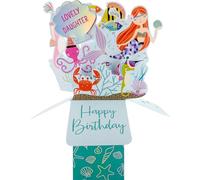 Clever Cube Lovely Daughter Mer-Mazing Party! Birthday Pop Up Greeting Card CU010.A