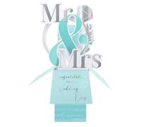 Clever Cube Mr & Mrs Forever Together! Wedding Pop Up Greeting Card CU016