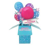 Clever Cubes Goddaughter Pop Up Birthday Card For Her 3D Cube Card - Clever Cubes - By Second Nature - 3D Pop-Up, Vibrant Design, Heartfelt Gift, Special Card, Personal Touch, Keepsake, Fun Surprise