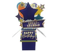Clever Cubes Great-Grandad Pop Up Birthday Card For Grandfather 3D Cube Card - Clever Cubes - By Second Nature - 3D Design, Vibrant Colours, Heartfelt Wishes, Eco-Friendly, Keepsake