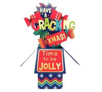 Clever Cubes Pop Up Have A Cracking Xmas! Christmas Card 3D Xmas Card XCU011