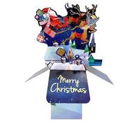 Clever Cubes Pop Up Magical Santa Claus Merry Christmas Card 3D Xmas Card XCU005