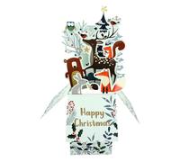 Clever Cubes Pop Up Magical Woodland Animals Christmas Card 3D Xmas Card XCU003