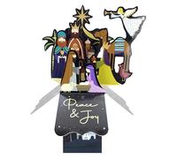 Clever Cubes Pop Up Nativity Peace & Joy Christmas Card 3D Xmas Card XCU001