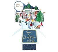 Clever Cubes Pop Up Son & Daughter-in-Law Fun Christmas Card 3D Xmas Card XCU008C