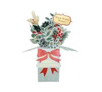 Clever Cubes Pop Up Warm Winter Wishes Floral Christmas Card 3D Xmas Card XCU009