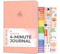 Clever Fox 4 Minute Journal, Guided Daily Habit Tracker Light Pink