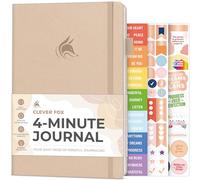 Clever Fox 4 Minute Journal, Guided Daily Habit Tracker Seashell