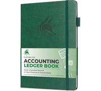 Clever Fox Accounting Ledger Book - Accounting Book for Small Businesses & Personal Use - Columnar Account Book Ledger for Tracking Money, Expenses, Deposits & Balance - Large, 7x10″ (Dark Green)