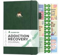 Clever Fox Addiction Recovery Journal, Daily Sobriety Planner, A5 Green