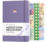 Clever Fox Addiction Recovery Journal, Daily Sobriety Planner, A5 Lavender