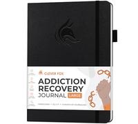 Clever Fox Addiction Recovery Journal Large - Guided Sobriety Workbook for Alcohol, Drug, Gambling, Eating & Other Addictions - Daily Planner to Support Recovery Progress, 8.3x11” (Black)