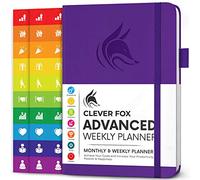 Clever Fox Advanced Weekly Planner - Undated Life Goal Planner for Daily Productivity & Time Management - Day Organizer Journal - Hardcover A5, Purple