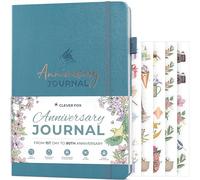 Clever Fox Anniversary Journal - Couple Memory Book & Photo Album with Writing Space - Wedding, Bridal Shower & Married Couple Gifts (Aquamarine)