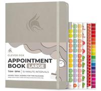 Clever Fox Appointment Book, 15-Minute Daily Planner, Undated Foggy Alps