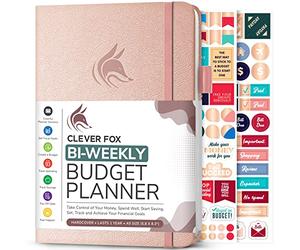 Clever Fox Bi-Weekly Budget Planner - Undated Financial Organizer with Expense & Bill Tracker - Finance Book for Household Money Budgeting - 5.8″ x 8.3″ Hardcover (Rose Gold)