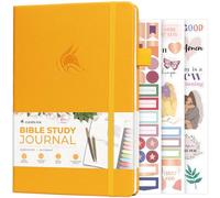 Clever Fox Bible Study Journal - Church Notes Notebook - Note Taking & Journaling Kit - Faith Based Religious Gifts & Accessories (Amber Yellow)
