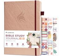 Clever Fox Bible Study Journal Large - Church Notes Notebook - Note Taking & Journaling Kit - Faith Based Religious Accessories, 18.5 x 26cm (Rose Gold)