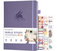 Clever Fox Bible Study Journal Large - Church Notes Notebook - Note Taking & Journaling Kit - Faith Based Religious Accessories, 18.5 x 26cm (Lavender)
