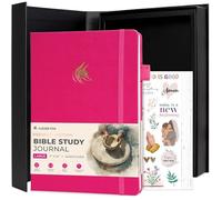 Clever Fox Bible Study Journal Premium Guided Notebook 7x10 Fuchsia | ESV Bible reading journal with note-taking prompts, devotional & prayer, journaling supplies for women, Christian gifts