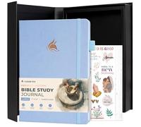 Clever Fox Bible Study Journal Premium Guided Notebook 7x10 Periwinkle | ESV Bible reading journal with note-taking prompts, devotional & prayer, journaling supplies for women, Christian gifts