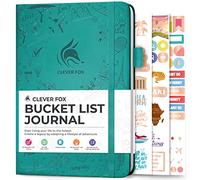 Clever Fox Bucket List Journal - Inspiring Travel Book for Memories & Adventures - Motivational Notebook for Personal Use & Couples - A5 (Turquoise)