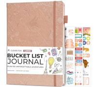 Clever Fox Bucket List Journal Large - Inspirational Book for Memories & Adventures - Motivational Bucket List Notebook for Couples, A4 (Rose Gold)