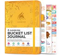 Clever Fox Bucket List Journal, Travel Planner 14 x 21cm, Amber Yellow