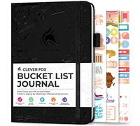 Clever Fox Bucket List Journal, Travel Planner 14 x 21cm, Black