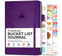 Clever Fox Bucket List Journal, Travel Planner 14 x 21cm, Purple