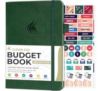 Clever Fox Budget Book 2.0 - Financial Planner & Expense Tracker Notebook. Monthly Budgeting Money Organizer. Compact, 13.5x19cm (Dark Green)