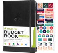 Clever Fox Budget Book 2.0 - Financial Planner & Expense Tracker Notebook. Monthly Budgeting Money Organizer. Compact, 13.5x19cm (Black)