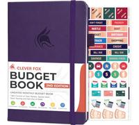 Clever Fox Budget Book 2.0 - Financial Planner & Expense Tracker Notebook. Monthly Budgeting Money Organizer. Compact, 13.5x19cm (Purple)