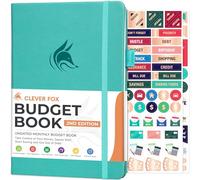 Clever Fox Budget Book 2.0 - Financial Planner & Expense Tracker Notebook. Monthly Budgeting Money Organizer. Compact, 13.5x19cm (Turquoise)